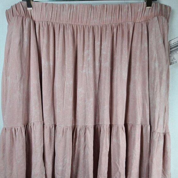 Torrid Women's Pink Super Soft Tiered Circle Pleated Casual Mini Skirt Size 3X - Picture 2 of 10